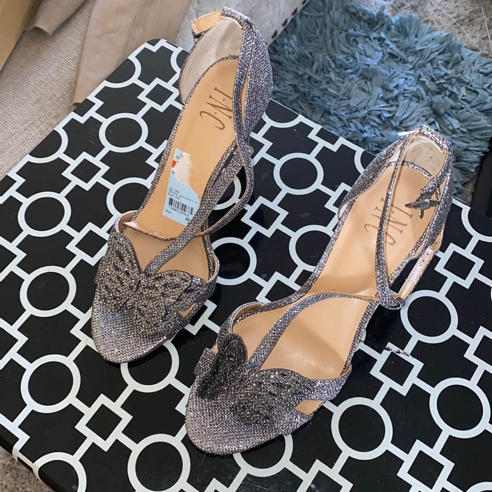 INC silver high heel